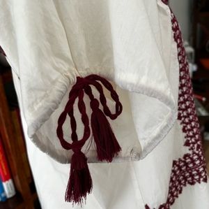 LOFT dress, with red embroidery